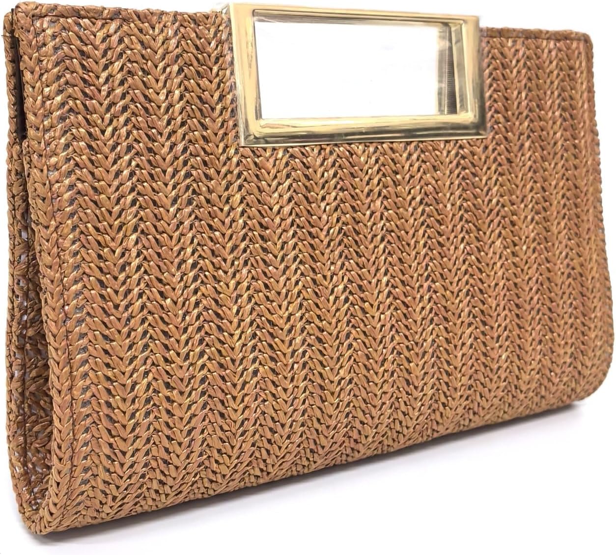 Summer Straw Clutch Purse for Women, Woven Beach Handbag Shouler Bag Top Handle Clutch