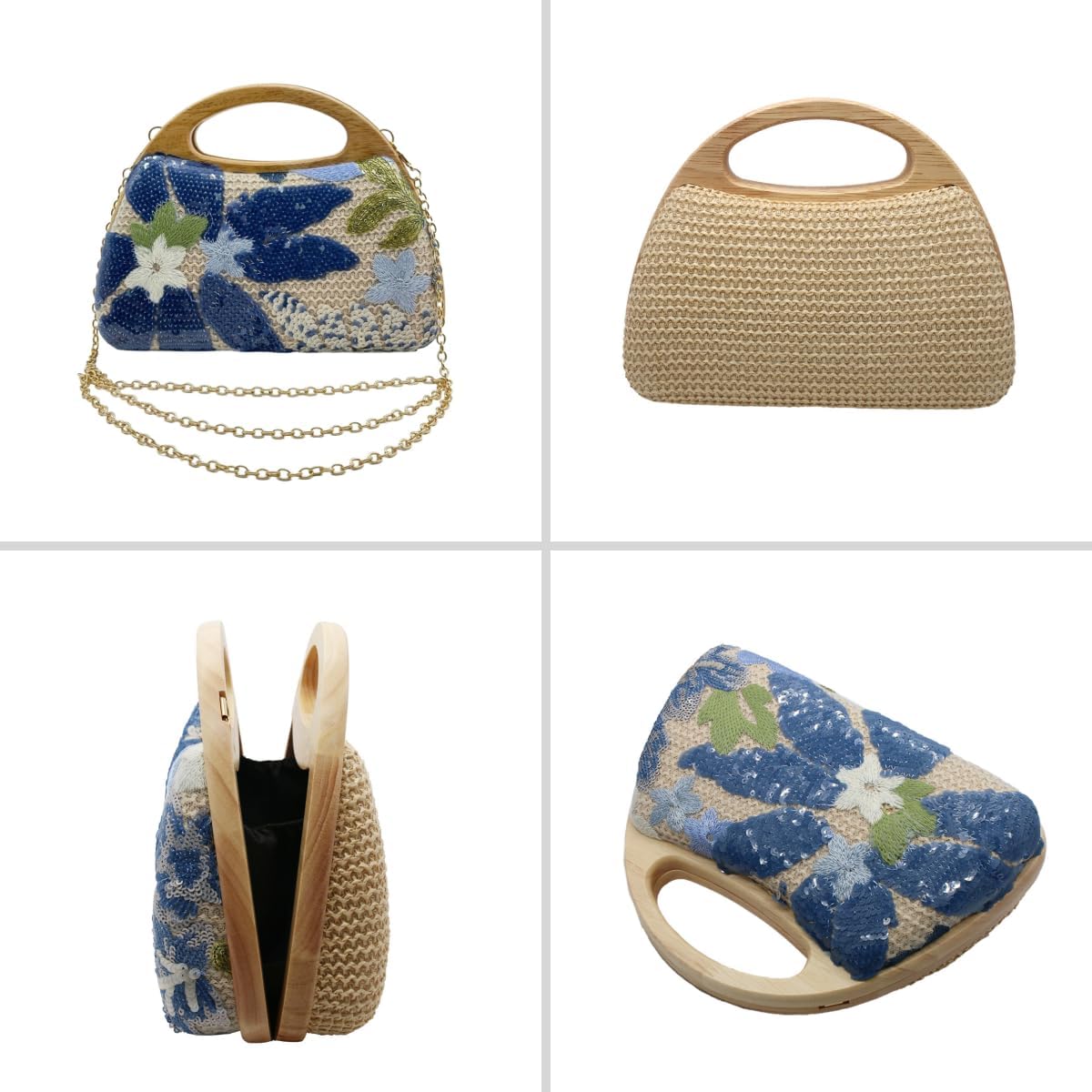Women's Straw Clutch Handbags Women Beach Crossbody Hand-woven Summer Purse Wallet Top handle Evening Bag for Wedding Party Women's Straw Clutch Handbags Women Beach Crossbody Hand-woven Summer Purse Wallet Top handle Evening Bag for Wedding Party