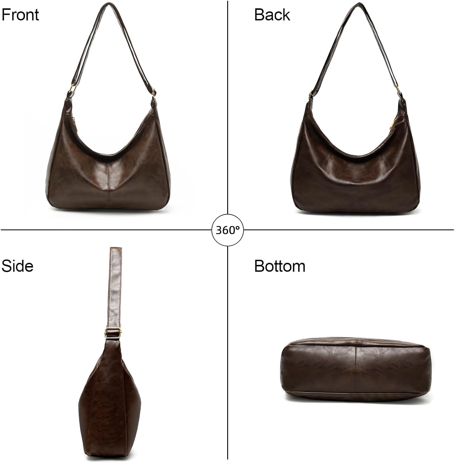 Slouchy Vegan Leather Shoulder Bag for Women, Trendy Soft Crossbody Hobo Bags, Stylish Everyday Tote Purses Handbags Slouchy Vegan Leather Shoulder Bag for Women, Trendy Soft Crossbody Hobo Bags, Stylish Everyday Tote Purses Handbags