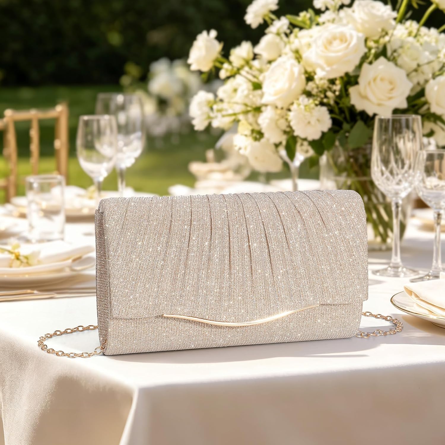 Glitter Women's Evening Handbags Evening Bag Clutch Purses for Women Formal Rhinestone Evening Clutch