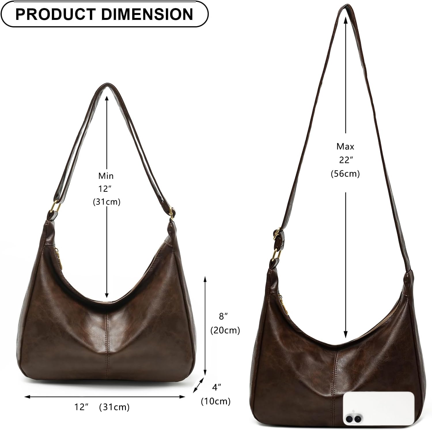 Slouchy Vegan Leather Shoulder Bag for Women, Trendy Soft Crossbody Hobo Bags, Stylish Everyday Tote Purses Handbags Slouchy Vegan Leather Shoulder Bag for Women, Trendy Soft Crossbody Hobo Bags, Stylish Everyday Tote Purses Handbags