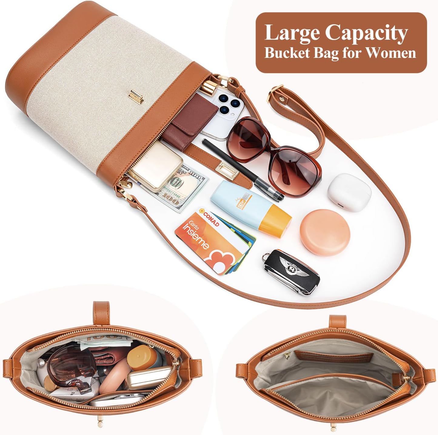Bucket Bags for Women Trendy Vegan Leather Small Crossbody Purses Designer Shoulder Handbag Bucket Bags for Women Trendy Vegan Leather Small Crossbody Purses Designer Shoulder Handbag
