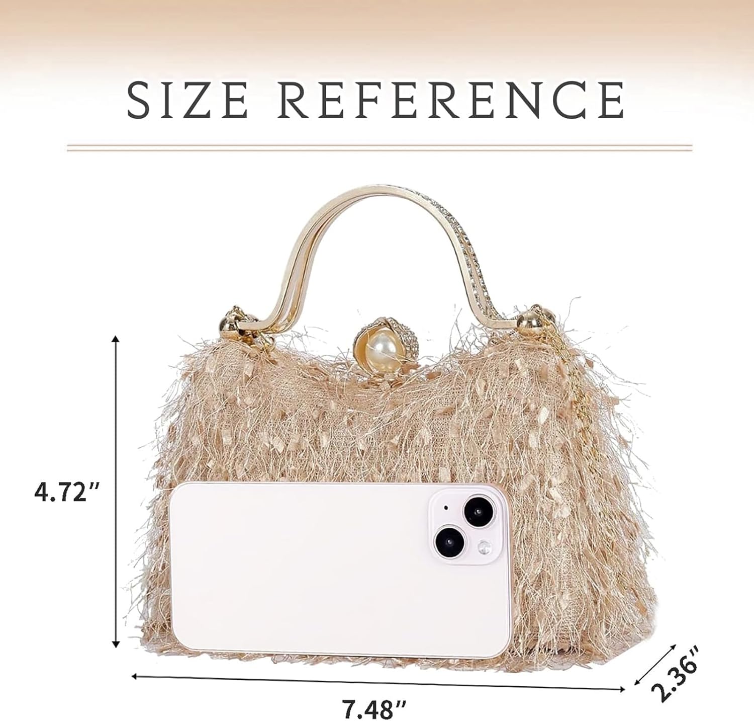 Clutch Purse for Women, Evening Bag with Removable Chain Strap Elegant Handbag for Wedding\/Prom\/Cocktail\/Party