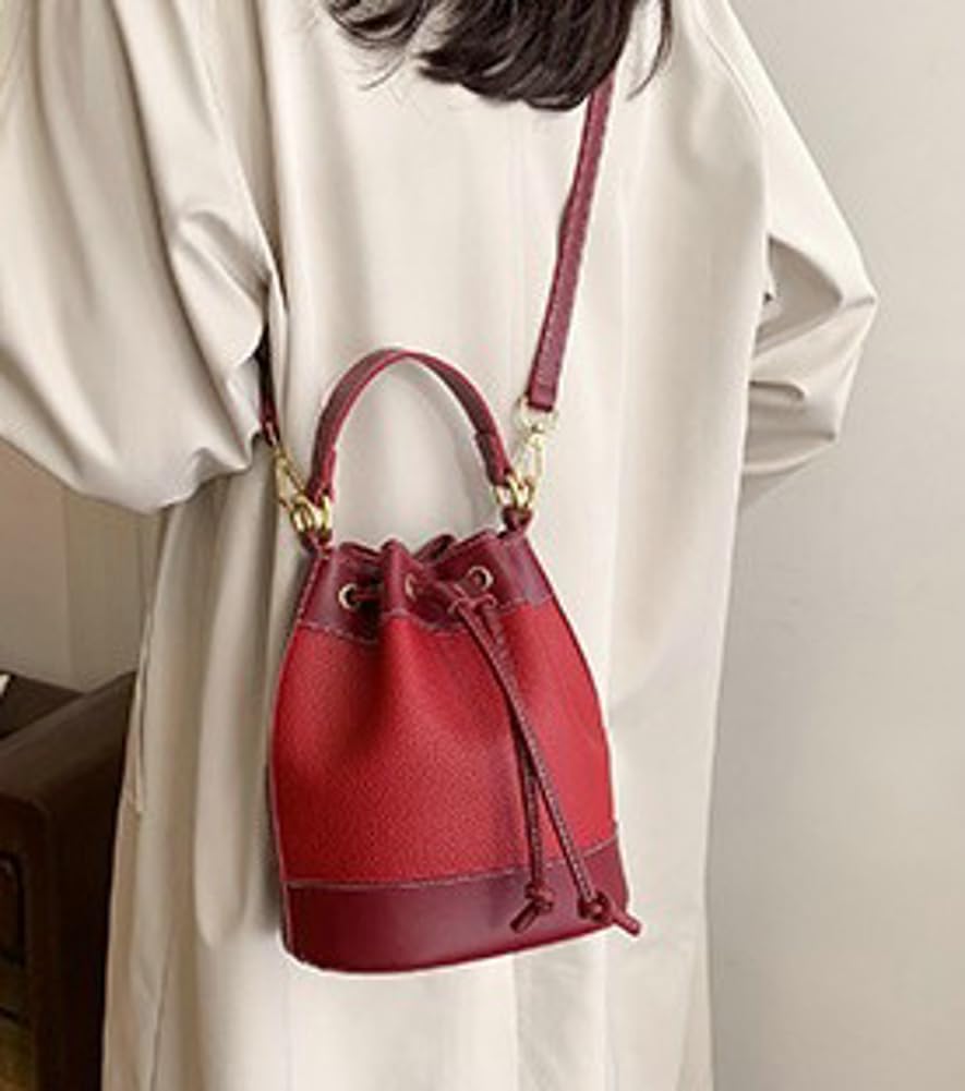 Women\u2019s Retro Bucket Bag Chic Drawstring Hobo Purse with Adjustable Strap Lightweight Shoulder Bag for All Seasons