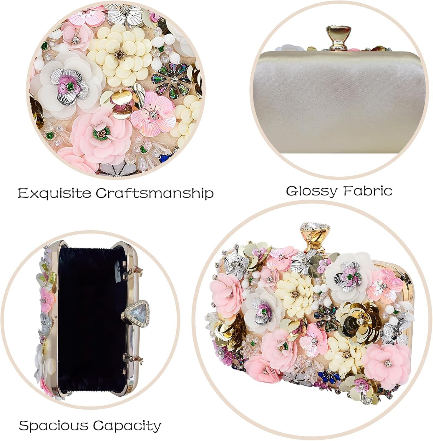 Clutch purses for Women Evening Purses for Women Beaded Purses Wedding Clutch Cocktail Party Prom Purse Dressy Handbags Clutch purses for Women Evening Purses for Women Beaded Purses Wedding Clutch Cocktail Party Prom Purse Dressy Handbags