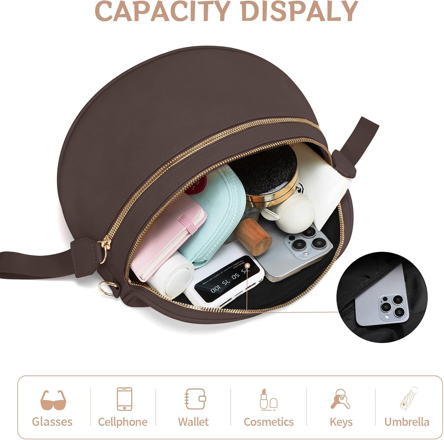 Leather Crossbody Bag Bum Bag for Women Large Sling Bag Cross Body Purse Shoulder Handbag Fanny Pack Leather Crossbody Bag Bum Bag for Women Large Sling Bag Cross Body Purse Shoulder Handbag Fanny Pack