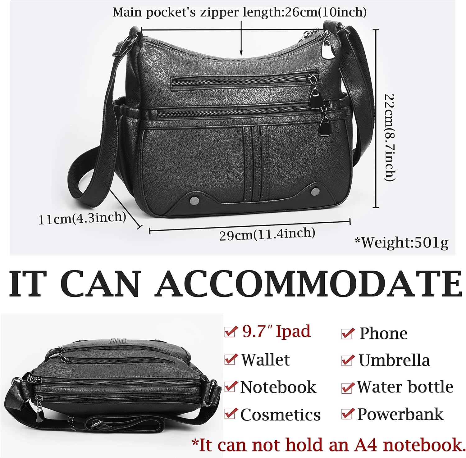 Women Soft PU Leather Shoulder Handbag Multi Pocket Crossbody Bag Ladies Medium Roomy Purses Fashion Tote Top Handle Satchel Women Soft PU Leather Shoulder Handbag Multi Pocket Crossbody Bag Ladies Medium Roomy Purses Fashion Tote Top Handle Satchel