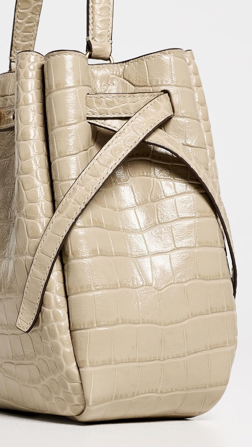 Women's Embossed Croc Bucket Bag