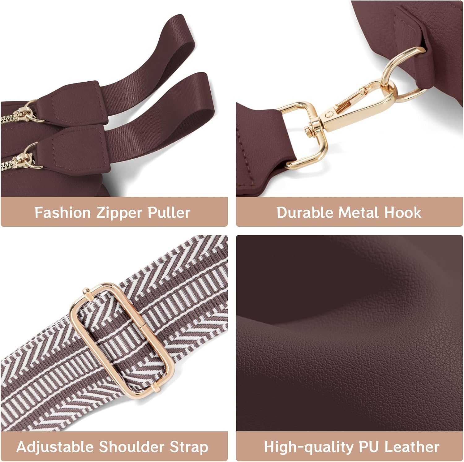 Leather Crossbody Bag Bum Bag for Women Large Sling Bag Cross Body Purse Shoulder Handbag Fanny Pack Leather Crossbody Bag Bum Bag for Women Large Sling Bag Cross Body Purse Shoulder Handbag Fanny Pack