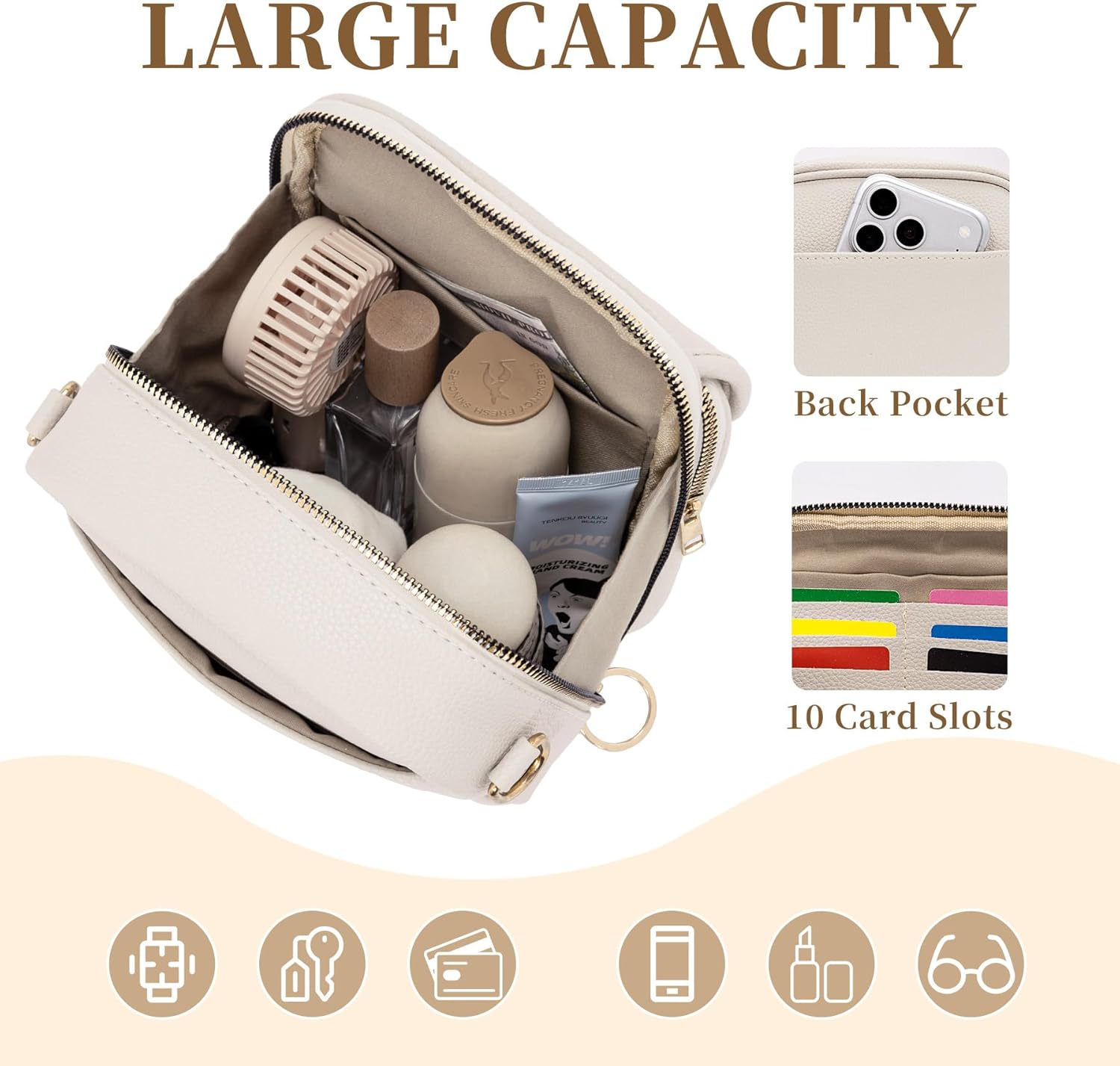 Small Crossbody Bags for Women, Vegan Leather Messenger Bag Anti Theft, Shoulder Bag with Card Slots Small Crossbody Bags for Women, Vegan Leather Messenger Bag Anti Theft, Shoulder Bag with Card Slots
