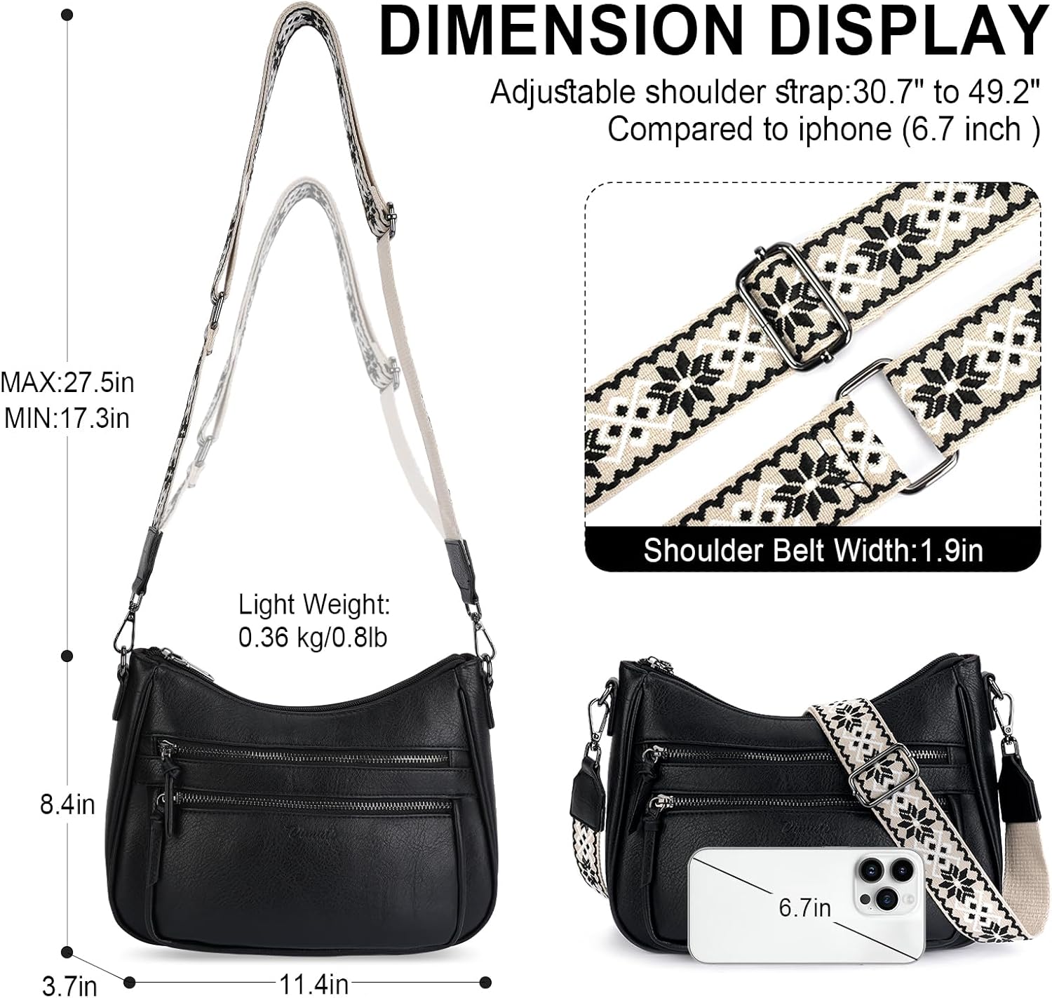 Crossbody Purses for Women Trendy Leather Crossbody Bag, Multi Pocket Shoulder Handbag Lightweight Travel Purse Crossbody Purses for Women Trendy Leather Crossbody Bag, Multi Pocket Shoulder Handbag Lightweight Travel Purse