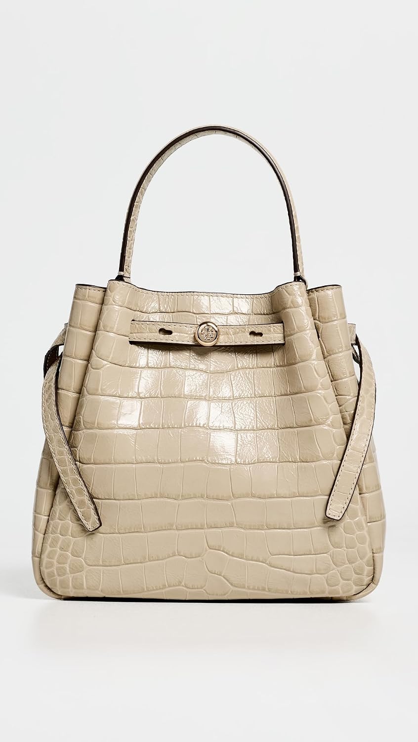Women's Embossed Croc Bucket Bag