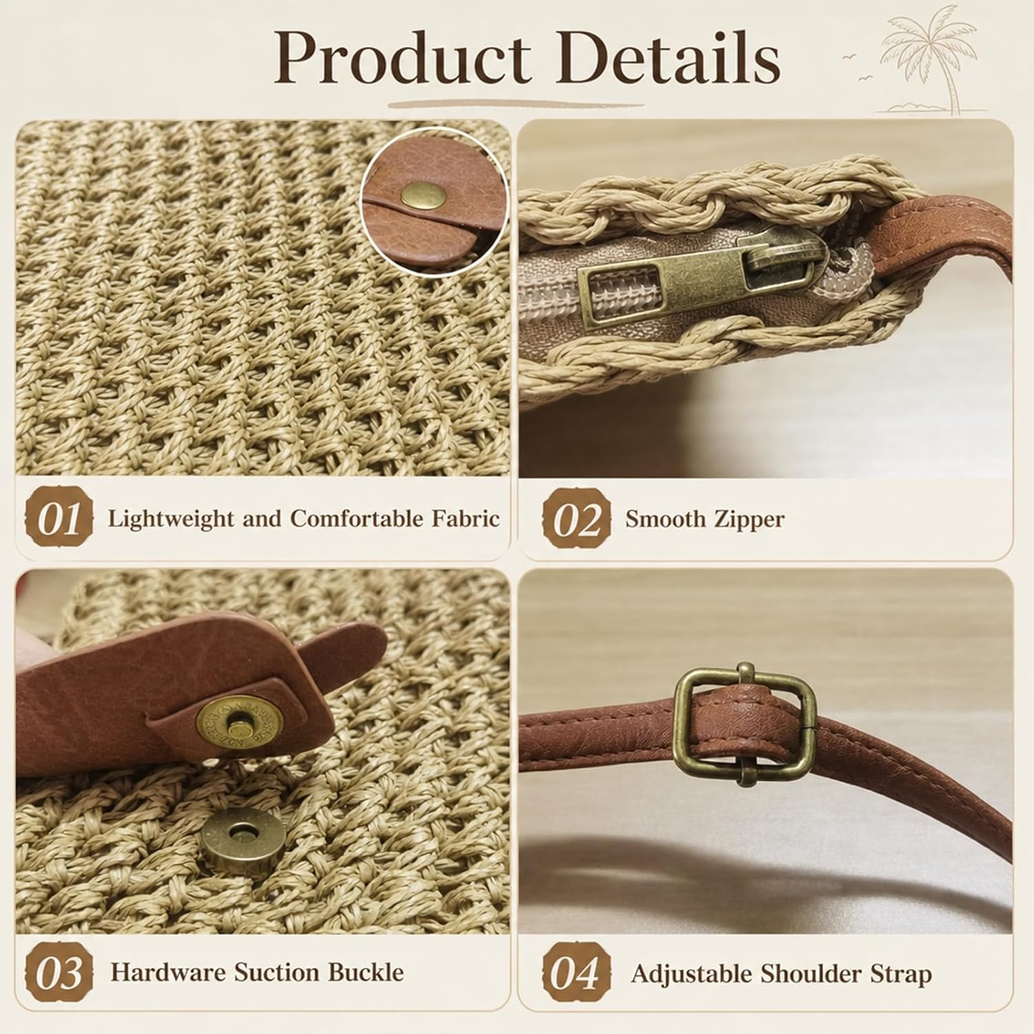 Summer Beach Straw Crossbody Bags for Women Woven Purse Vacation Handbags Straw Shoulder Bag Clutch Purses Summer Beach Straw Crossbody Bags for Women Woven Purse Vacation Handbags Straw Shoulder Bag Clutch Purses