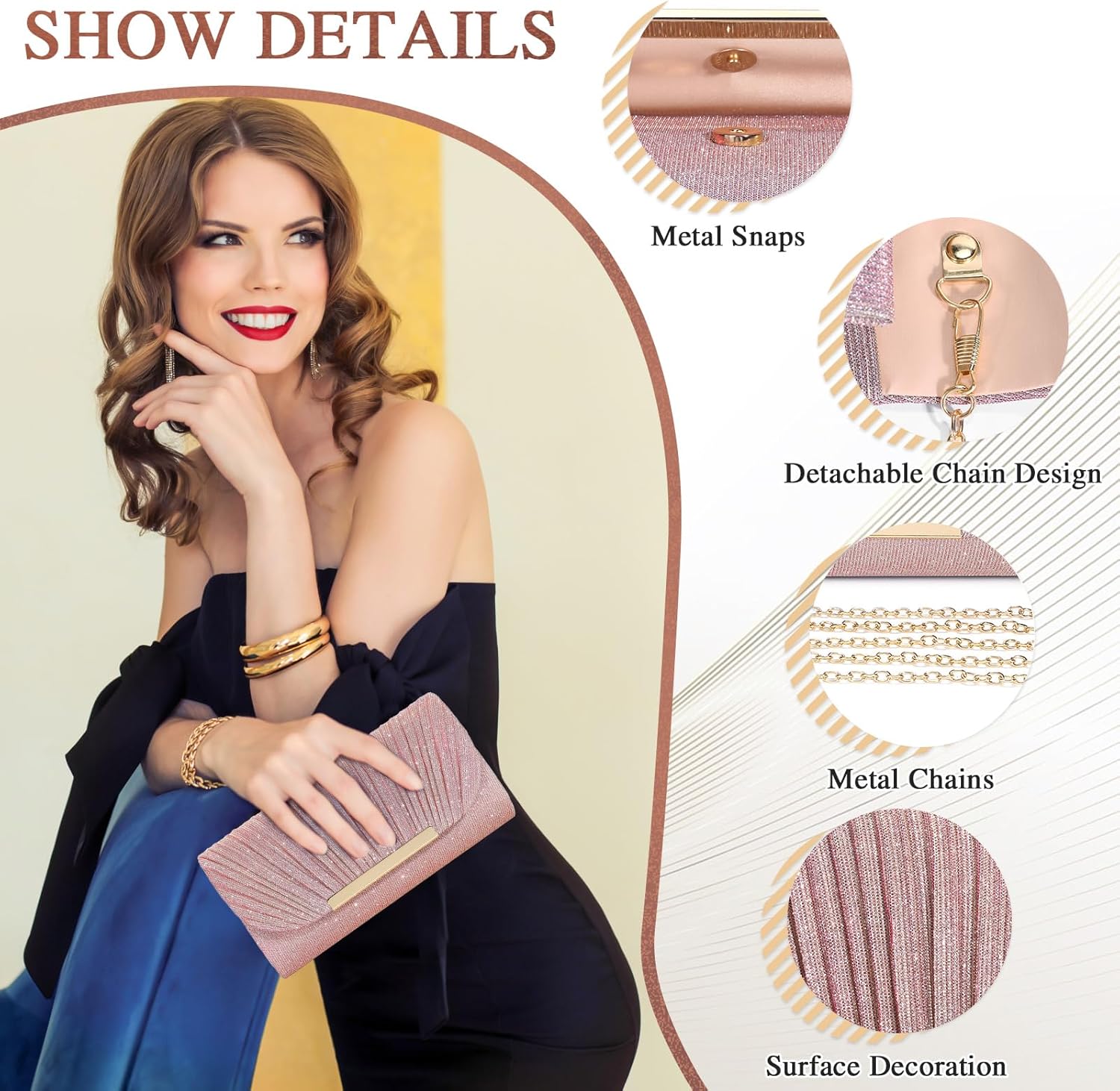 Evening Bag Clutch Purses for Women Lady Girl Handbags Crossbody Bag Wedding Bag for Prom Party Wedding Engagement | Wedding Bag Evening Bag Clutch Purses for Women Lady Girl Handbags Crossbody Bag Wedding Bag for Prom Party Wedding Engagement | Wedding Bag