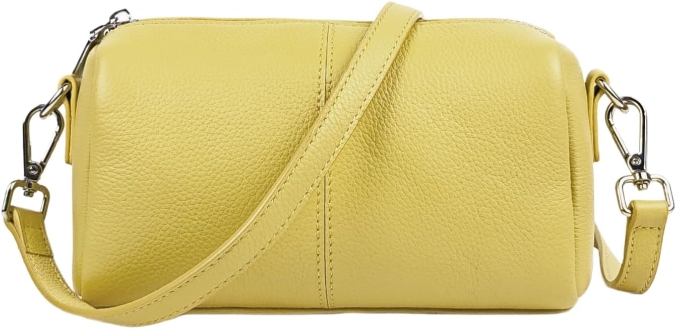 Women's Genuine Leather Mini Crossbody Bag for women | Small leather Shoulder Purse, Mini Barrel Bag, 8.2x4.7x3.5 inch Women's Genuine Leather Mini Crossbody Bag for women | Small leather Shoulder Purse, Mini Barrel Bag, 8.2x4.7x3.5 inch