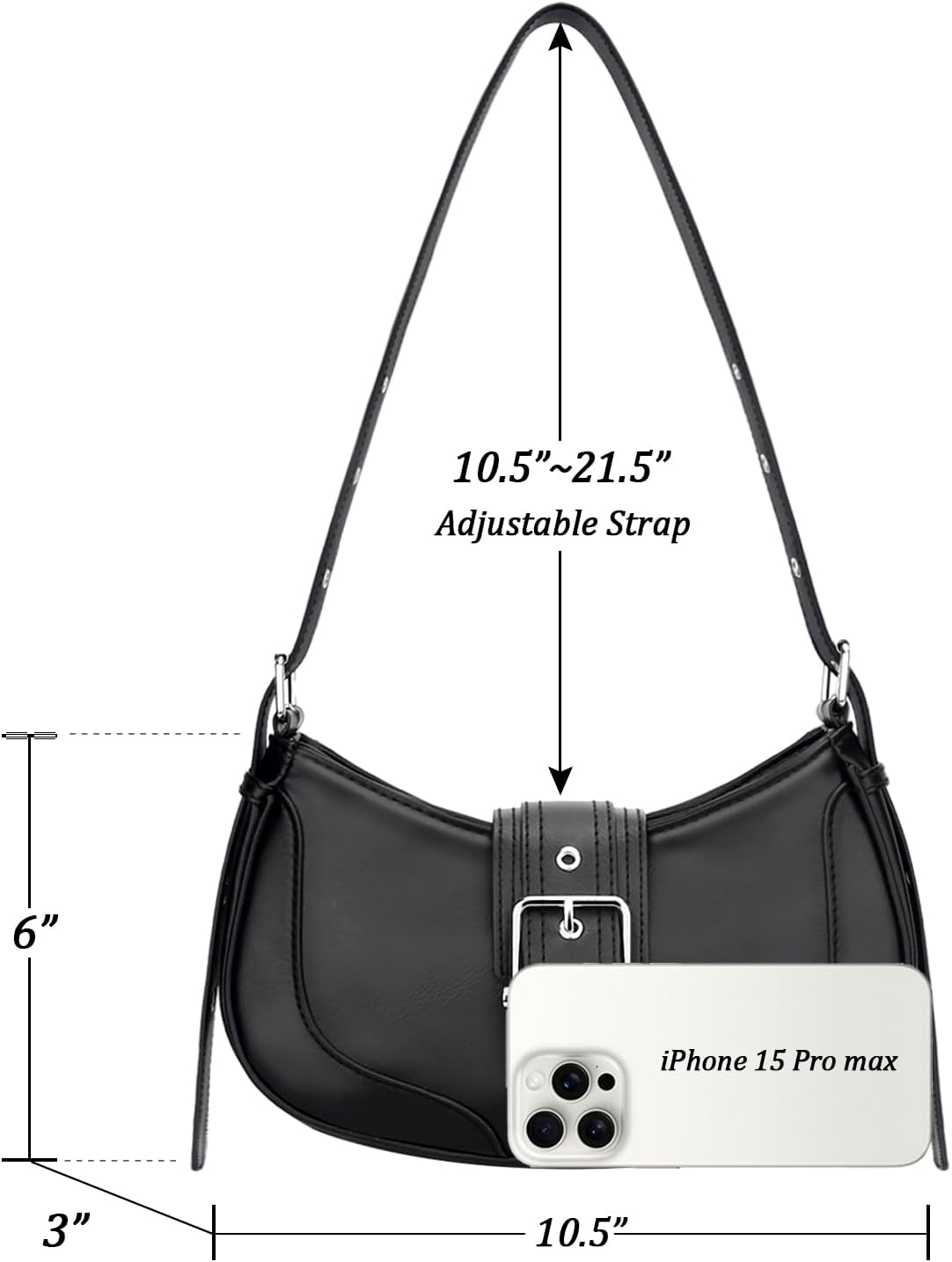 Shoulder Bags for Women Retro Vegan Leather Purse | Small Crescent Trendy Clutch | Y2K Underarm Hobo Handbag with Adjustable Strap Shoulder Bags for Women Retro Vegan Leather Purse | Small Crescent Trendy Clutch | Y2K Underarm Hobo Handbag with Adjustable Strap