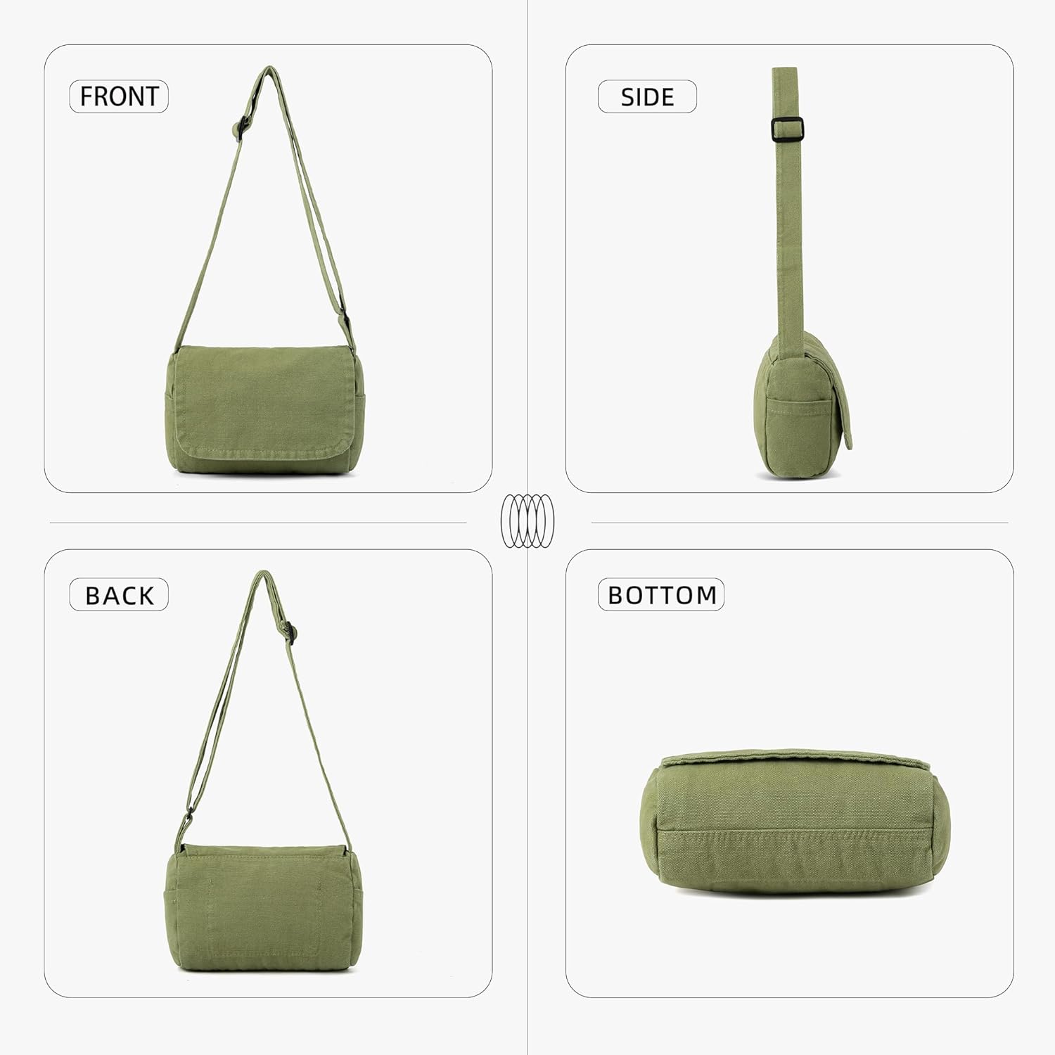 small crossbody bag for women cute canvas purse mini messenger bag