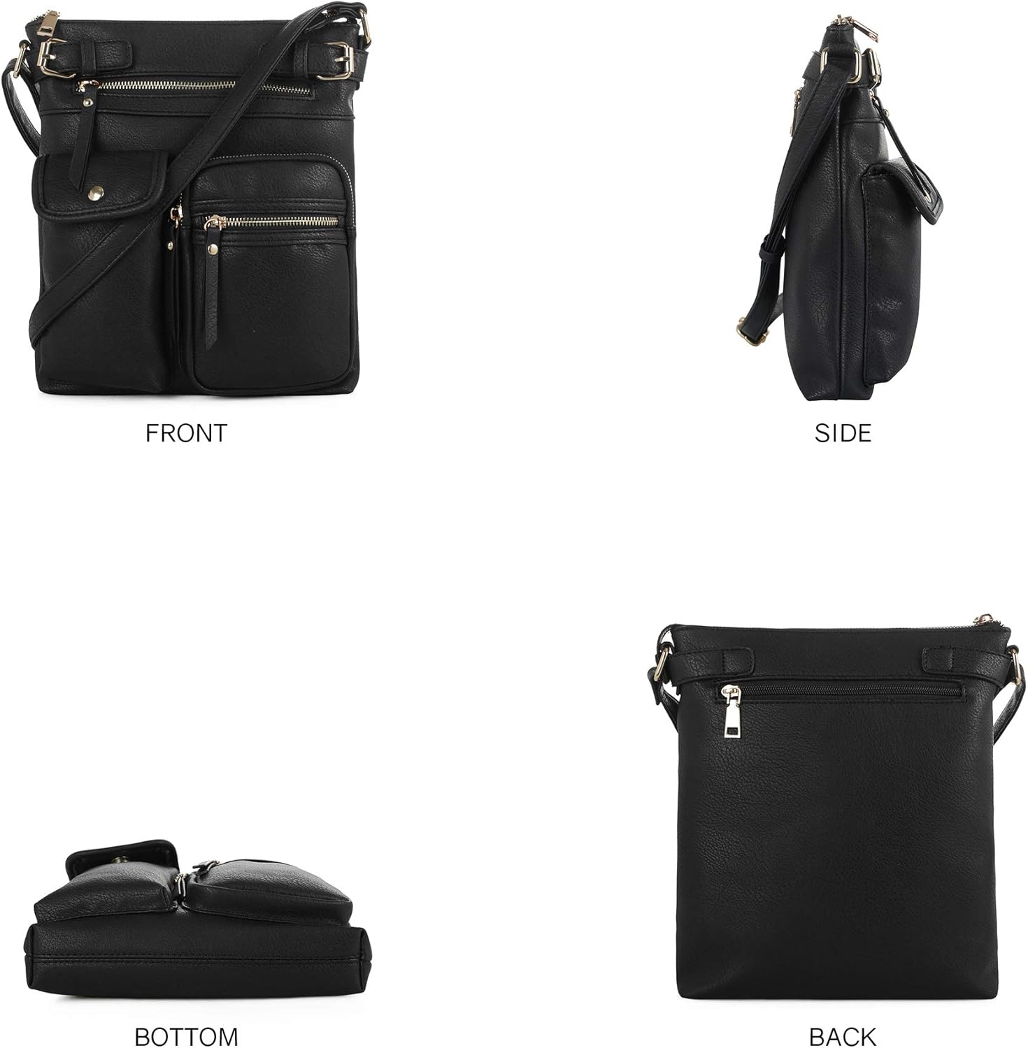 Lightweight Medium Crossbody Bag Shoulder Bag with Multi Pocket for Women