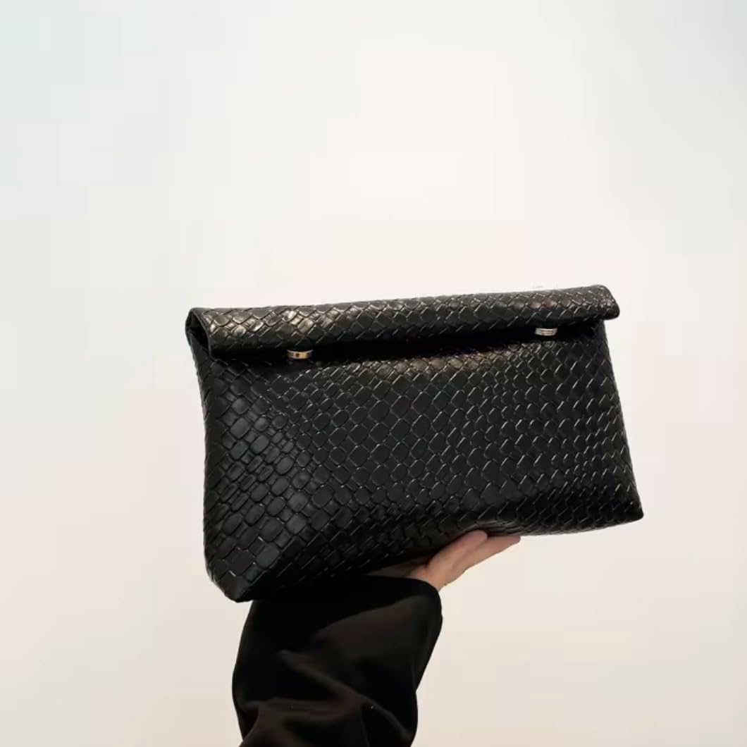 Crocodile Pattern Clutch Purse for Women \u2013 Faux Leather Envelope Evening Bag, Minimalist Handbag for Wedding Cocktail Party