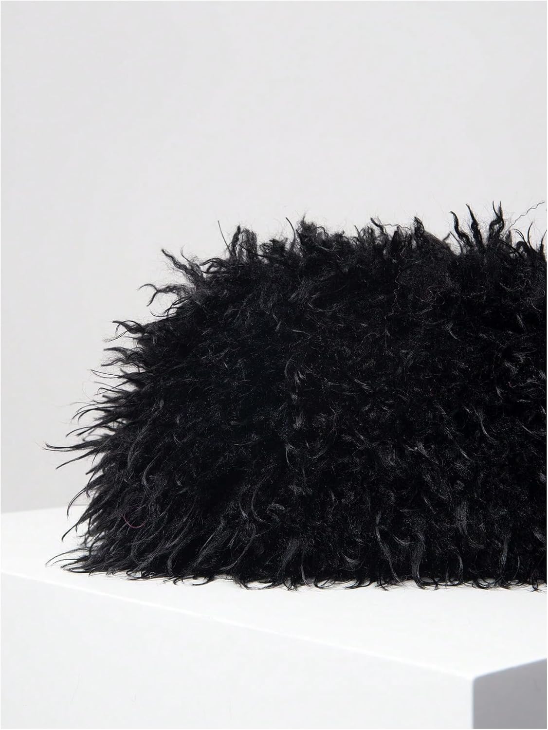 Women's Fuzzy Handbags Clutch Purses Y2k Furry Plush Evening Bags