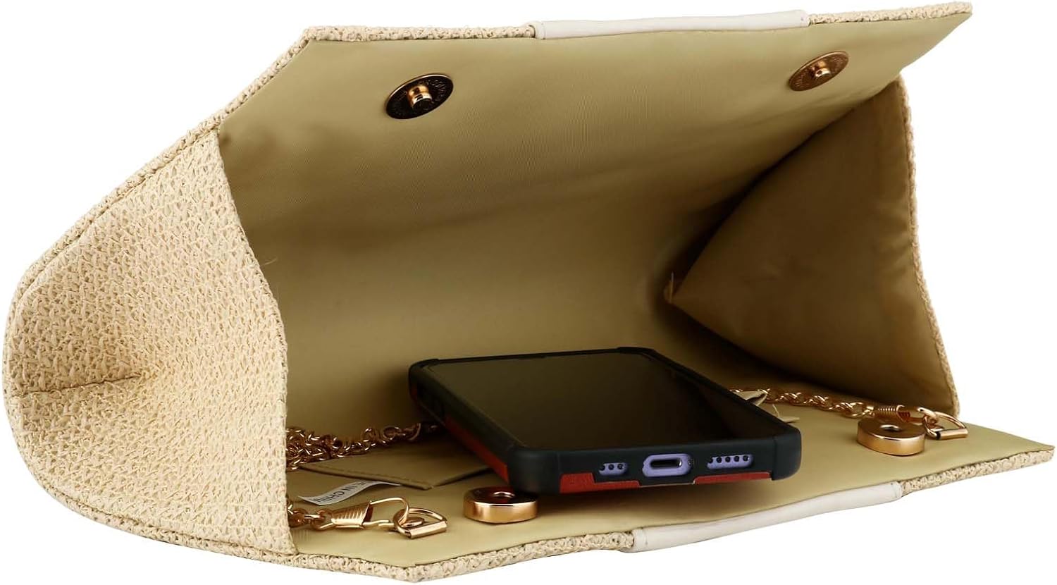 Women's Summer Beach Straw Evening Bag, Straw Clutch Purse Straw Handbag Shoulder Bag Top-handle Bag