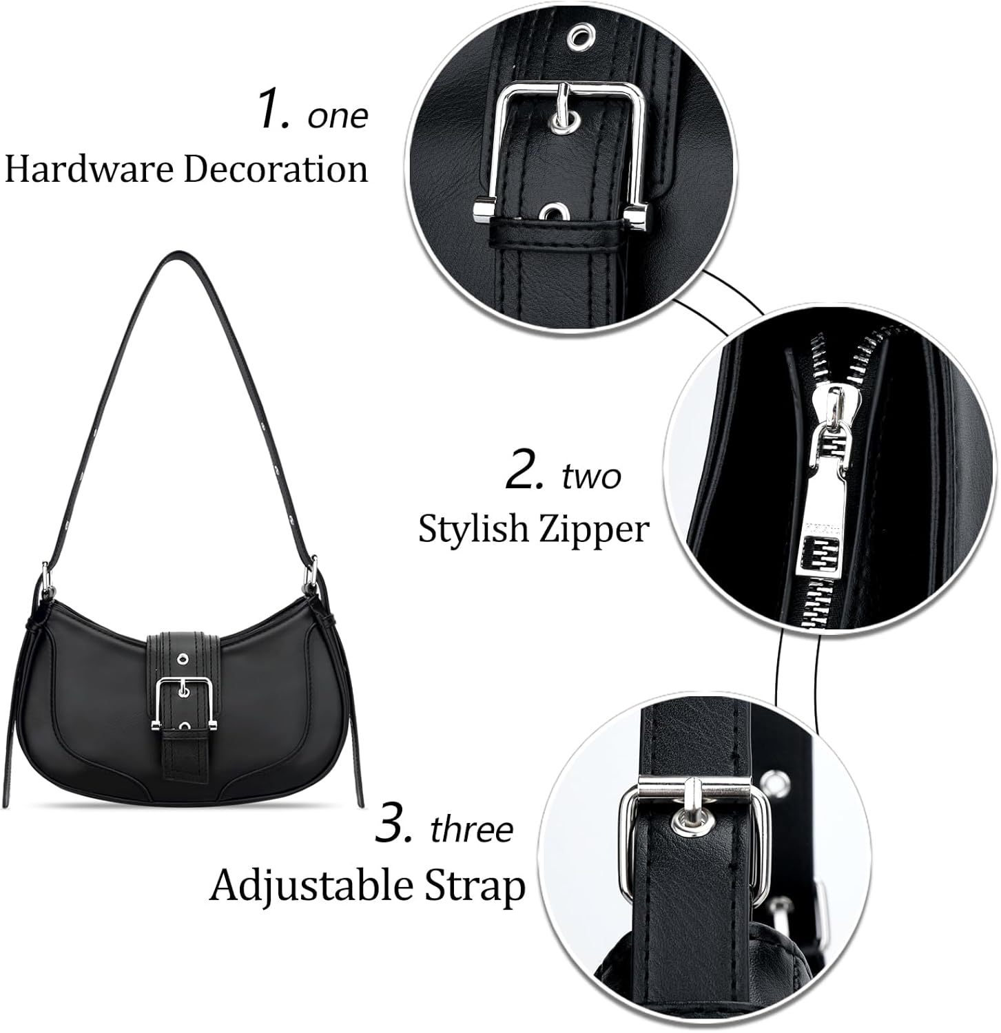 Shoulder Bags for Women Retro Vegan Leather Purse | Small Crescent Trendy Clutch | Y2K Underarm Hobo Handbag with Adjustable Strap Shoulder Bags for Women Retro Vegan Leather Purse | Small Crescent Trendy Clutch | Y2K Underarm Hobo Handbag with Adjustable Strap