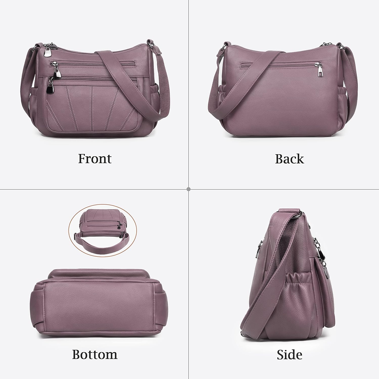 Crossbody Purse for Women Ladies Soft PU Leather Shoulder Bag Medium Roomy Handbag Fashion Tote Top Handle Satchel Crossbody Purse for Women Ladies Soft PU Leather Shoulder Bag Medium Roomy Handbag Fashion Tote Top Handle Satchel