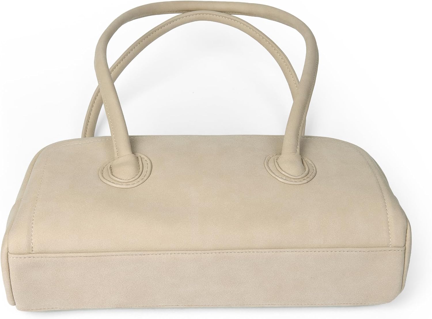 Women's Shoulder Bag Minimalist Underarm Purse Handbag | Soft Touch, with Zipper, Light Weight, Two Straps, Vintage, Vegan