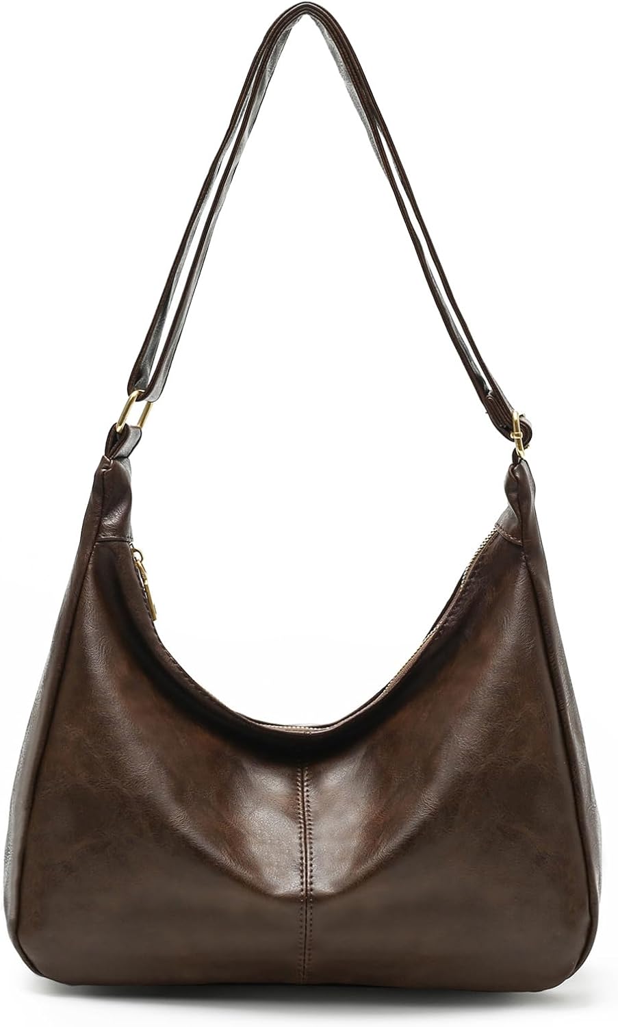 Slouchy Vegan Leather Shoulder Bag for Women, Trendy Soft Crossbody Hobo Bags, Stylish Everyday Tote Purses Handbags