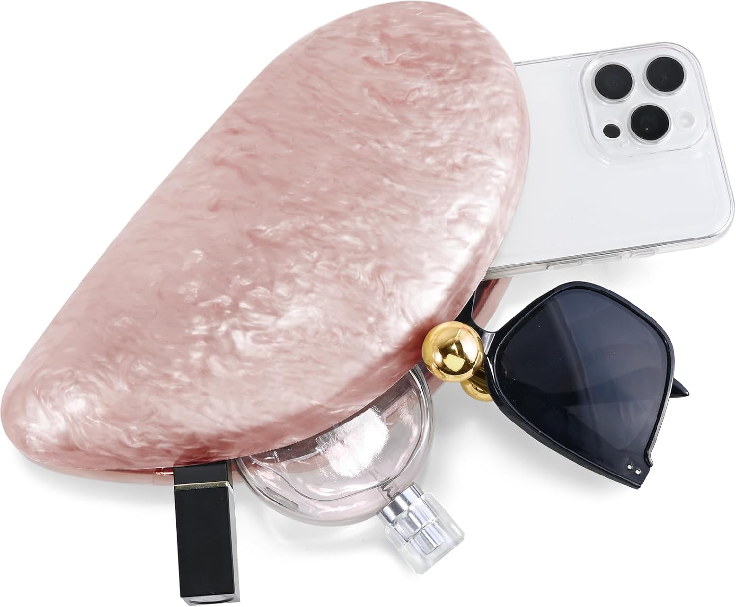 Acrylic Seashell Clutch Purse for Women, Elegant Marble Evening Bag, Wedding Party Clutch Handbags Acrylic Seashell Clutch Purse for Women, Elegant Marble Evening Bag, Wedding Party Clutch Handbags