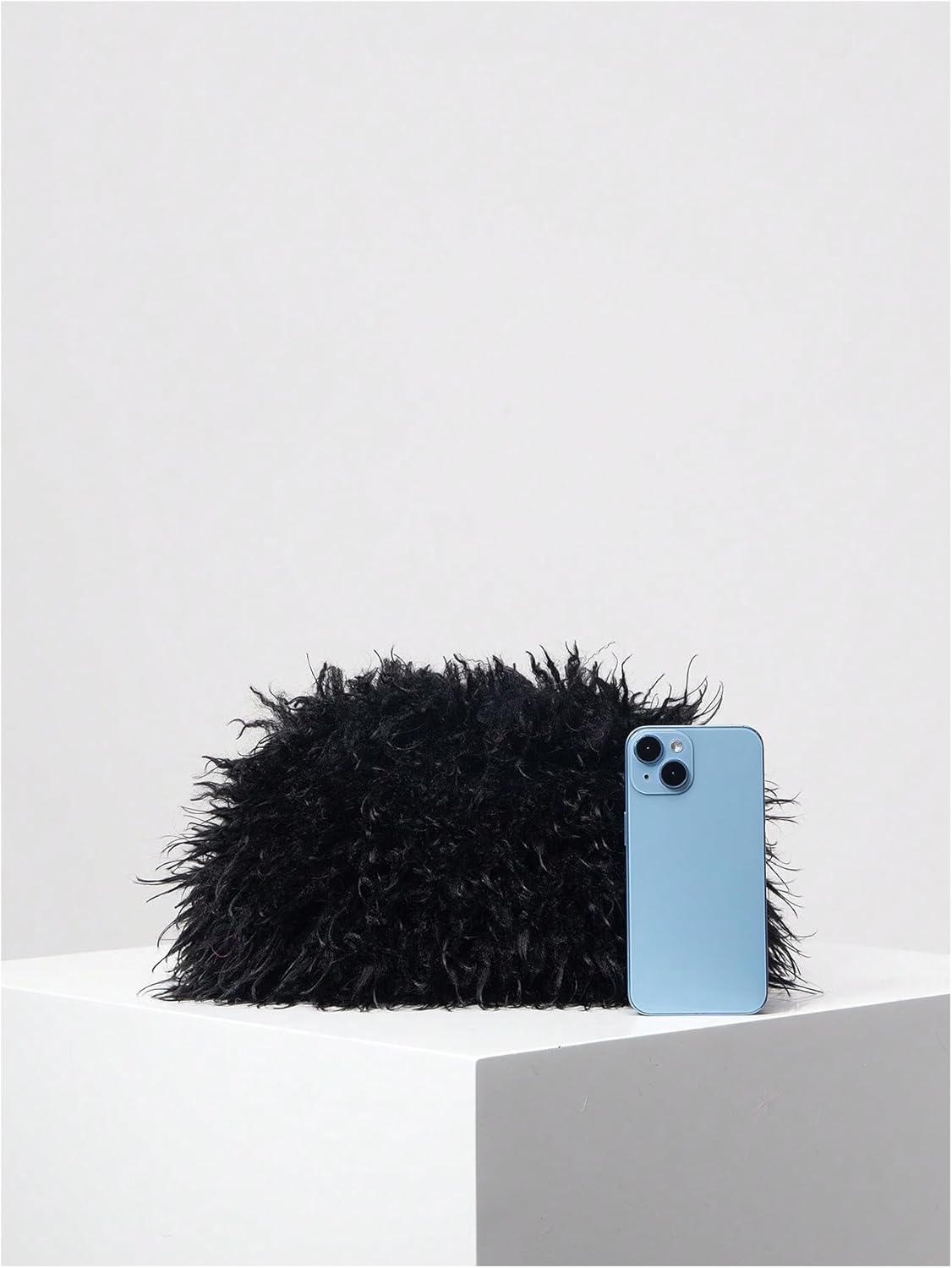 Women's Fuzzy Handbags Clutch Purses Y2k Furry Plush Evening Bags