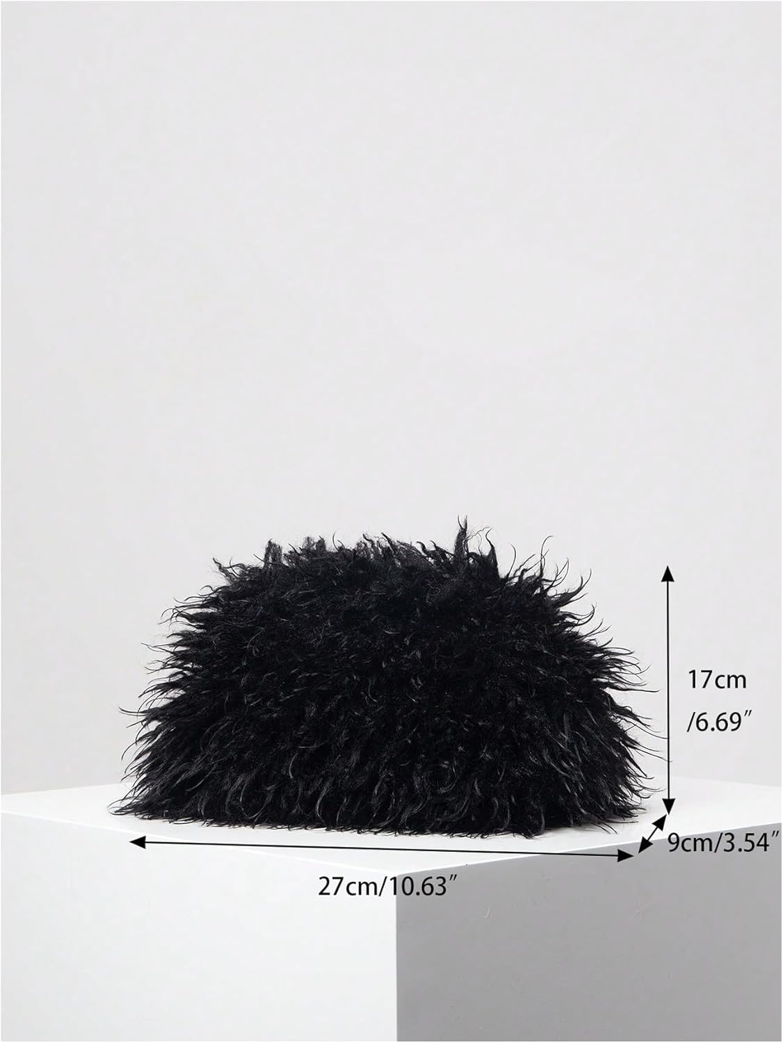 Women's Fuzzy Handbags Clutch Purses Y2k Furry Plush Evening Bags