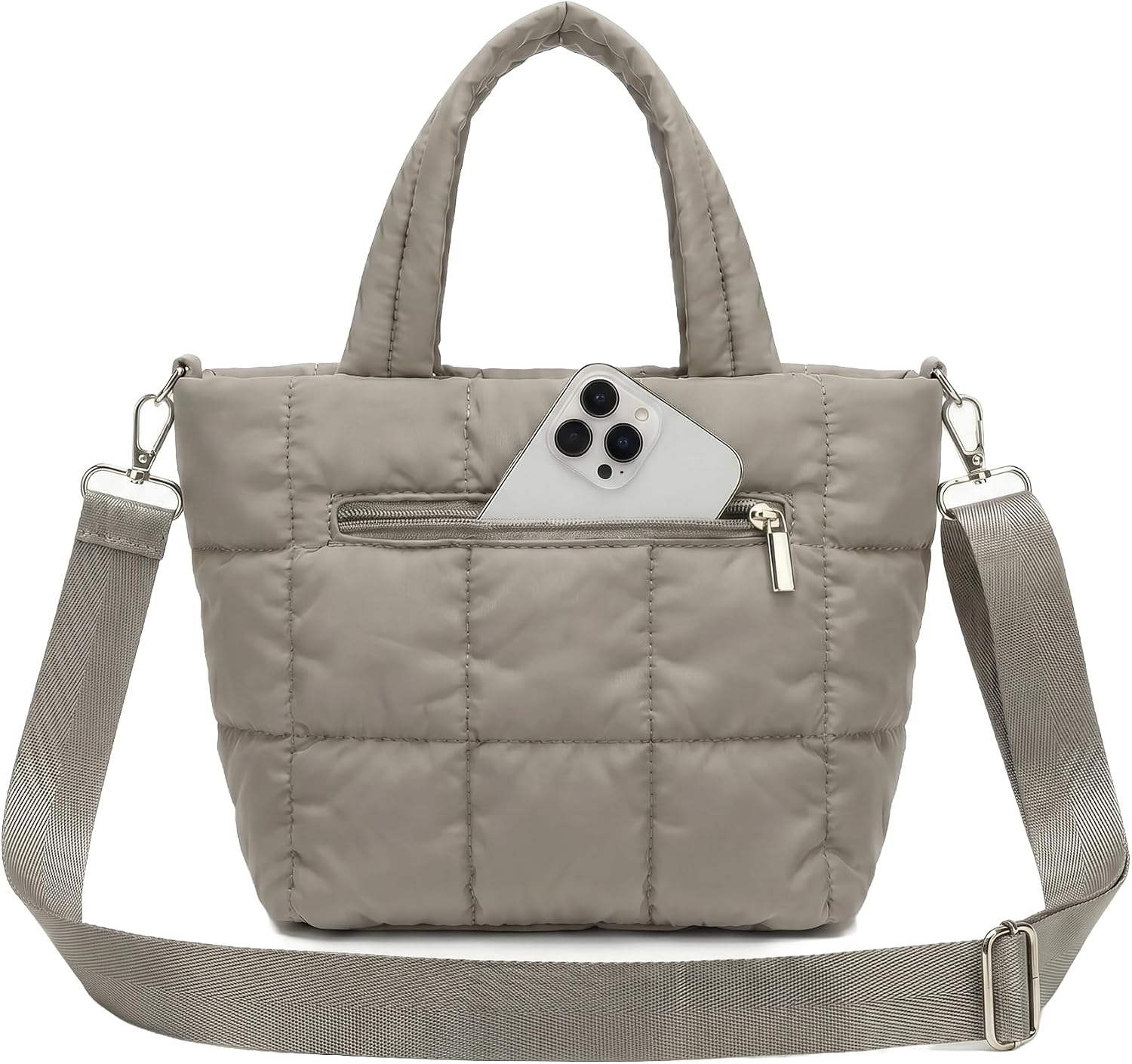 Quilted Crossbody Bags for Women, Travel Purses Hobo Shoulder Bag | Water-resistant, Long Adjustable Strap, Purses for Commute, Travel Essentials, Inner Pockets