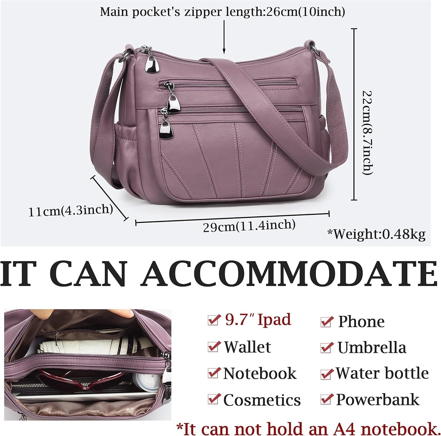 Crossbody Purse for Women Ladies Soft PU Leather Shoulder Bag Medium Roomy Handbag Fashion Tote Top Handle Satchel Crossbody Purse for Women Ladies Soft PU Leather Shoulder Bag Medium Roomy Handbag Fashion Tote Top Handle Satchel