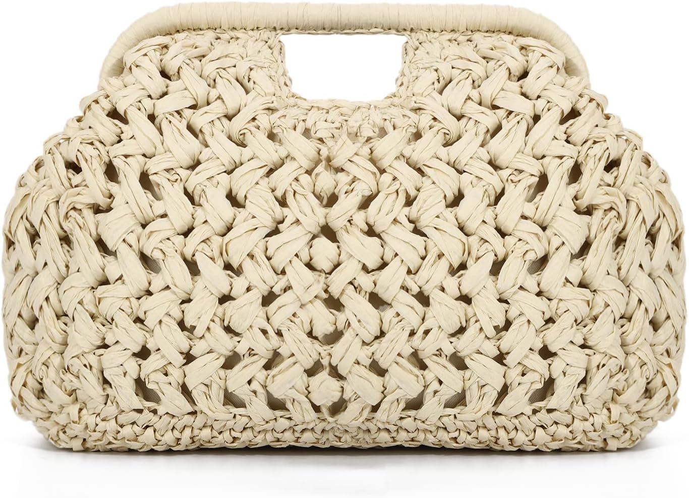 Summer Straw Clutch Purses for Women Woven Dumpling Bag Beach Handbags