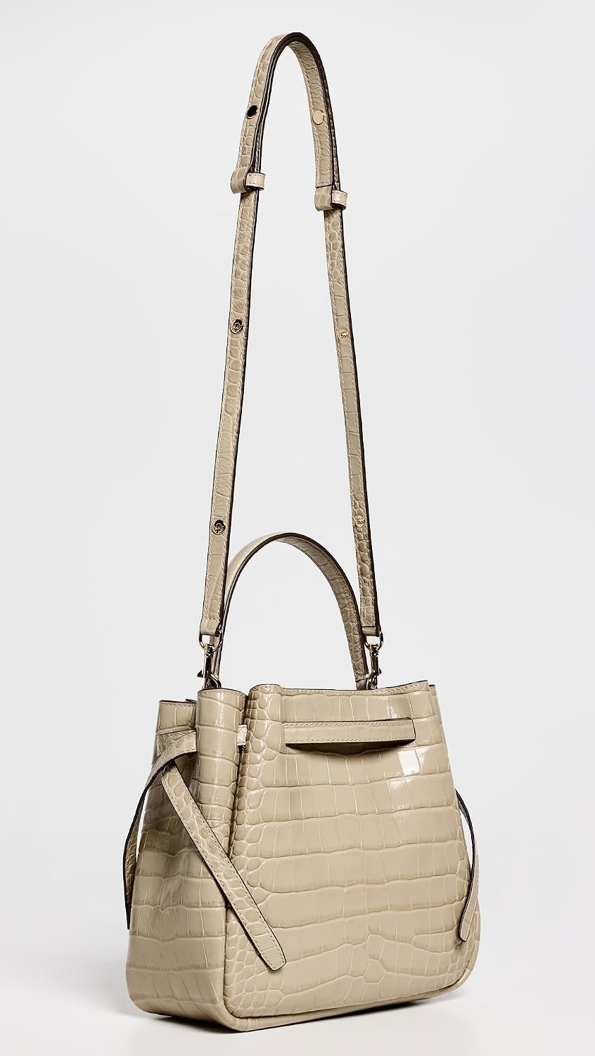 Women's Embossed Croc Bucket Bag