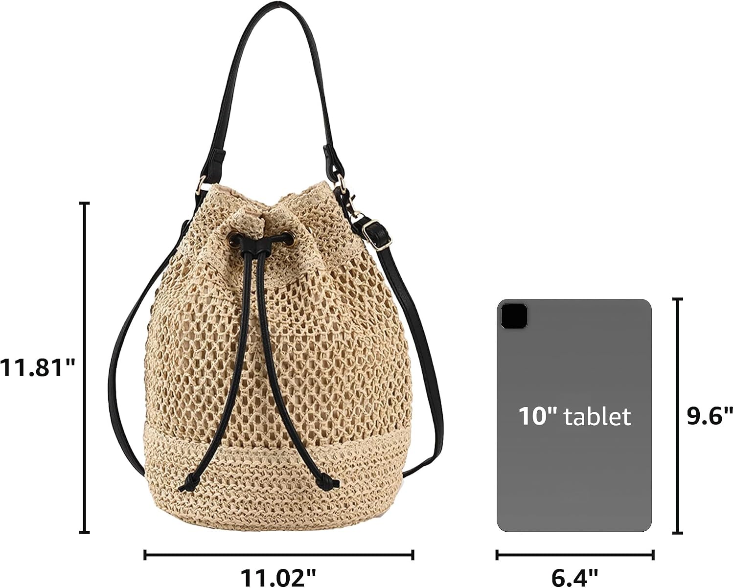 Straw Bucket Bag Summer Small Woven Crossbody Bags for Women Hobo Drawstring Purse Vacation Handbags Straw Beach Bag Straw Bucket Bag Summer Small Woven Crossbody Bags for Women Hobo Drawstring Purse Vacation Handbags Straw Beach Bag
