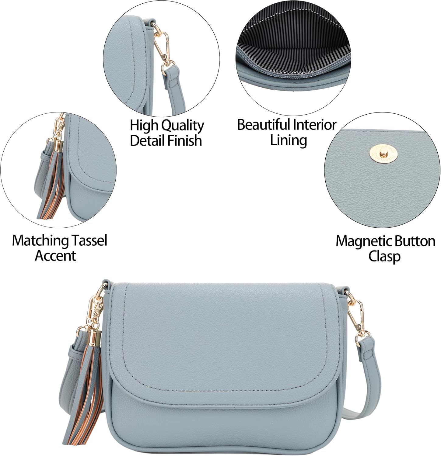 Small Crossbody Bags for Women Trendy Flap Saddle Purses with Tassel Vegan leather Shoulder bag Small Crossbody Bags for Women Trendy Flap Saddle Purses with Tassel Vegan leather Shoulder bag