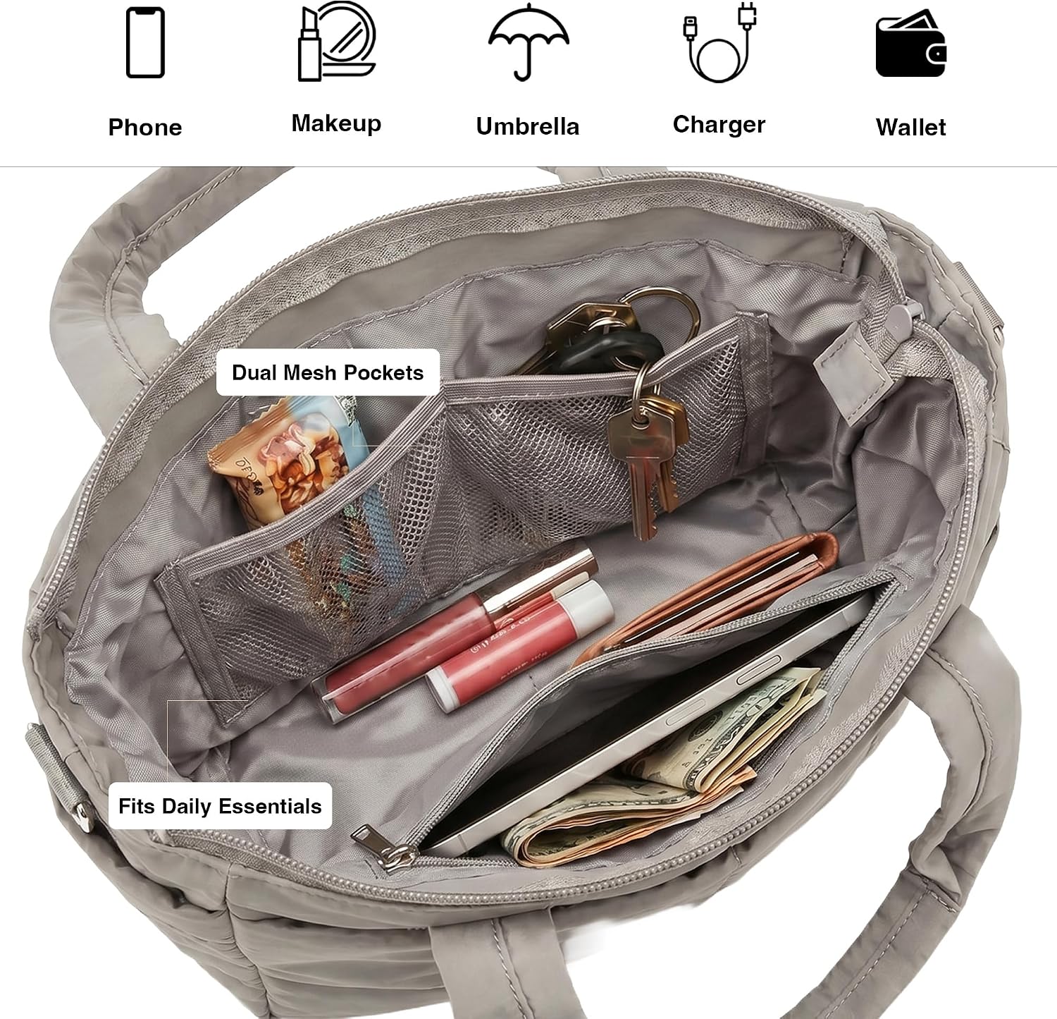 Quilted Crossbody Bags for Women, Travel Purses Hobo Shoulder Bag | Water-resistant, Long Adjustable Strap, Purses for Commute, Travel Essentials, Inner Pockets Quilted Crossbody Bags for Women, Travel Purses Hobo Shoulder Bag | Water-resistant, Long Adjustable Strap, Purses for Commute, Travel Essentials, Inner Pockets